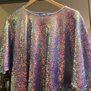 Sequin Oversized Top